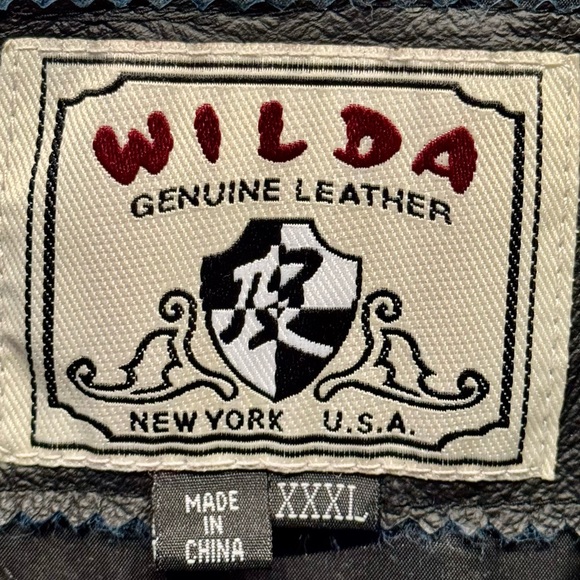 Vintage Wilda leather USA vest (XXXL) - Picture 3 of 3